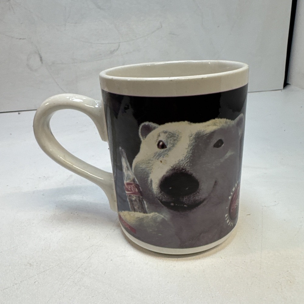 1996 Polar Bear Coffee Tea Mug Cup Polar Bear Always Cool Always Coca Cola